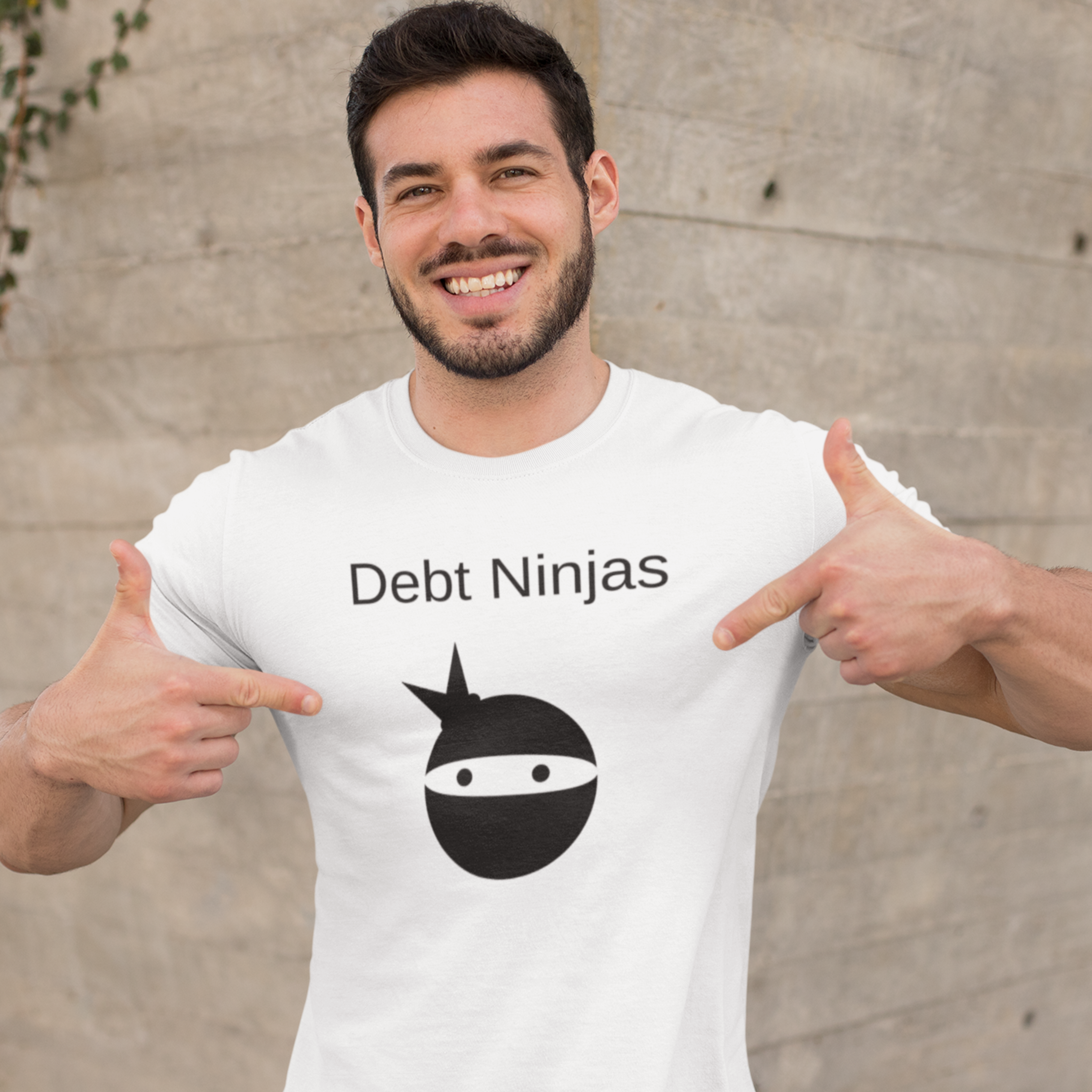 Debt Ninjas Mens White T Shirt